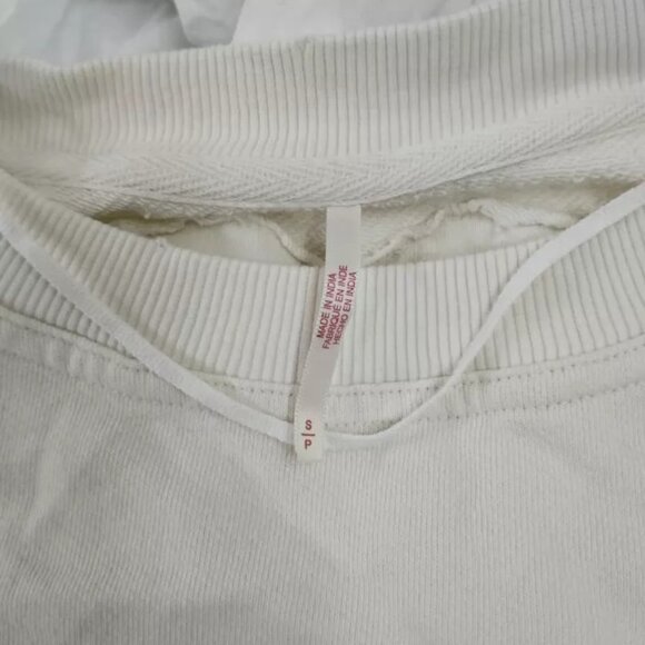 Free People Eleanor Sweatshirt Tunic Dress Oversized Cotton Solid S New - Picture 10 of 10